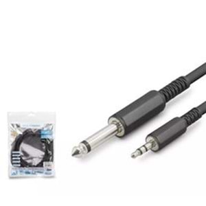 Hadron Hdx1077 6.5Mm To 3.5Mm Kablo Enstrüman Gitar 3M Siyah 