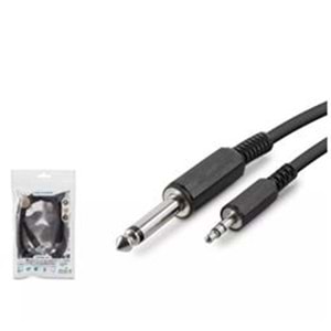 Hadron Hdx1055 6.5Mm To 3.5Mm Kablo Enstrüman Gitar 1.5M Siyah