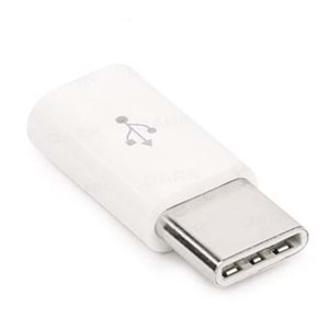 Dark DK-AC-U31XMICROW USB3.1 TypeC Erkek - Micro USB2.0 Dişi Dönüştürücü Beyaz