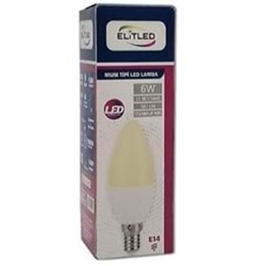 ELİTLED MUM SARI AMPUL 6W
