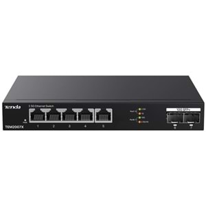 Tenda TEM2007X 2.5Gb Switch 7 Port 5x2.5G Por+2x10Gb SFP+ 50Gbps Yönetilmeyen Nas, Oyun PCsi Switch