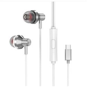 S-link SL-TPK03 TypeC Telefon Uyumlu Metal Beyaz Kulak İçi Mikrofonlu Kulaklık