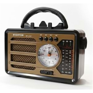 Everton RT-737 Bluetooth Usb-Micro Sd Solarlı Saatli Nostaljik Radyo