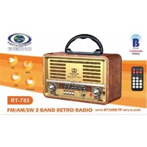 Everton RT-785 Bluetooth Usb-Micro Sd Nostaljik Radyo