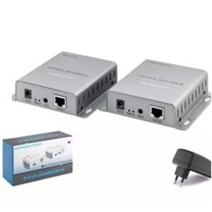 HADRON HDX1600 HDMI KVM Extender 4K 30 Hz 60 m - Gümüş