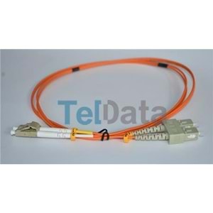 TELDATA TLD-SCLCOM23 SC-UPC-LC-UPC MM DX OM2 3 METRE FIBER OPTIK PATCHCORD