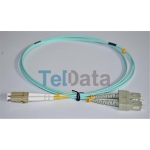 TELDATA TLD-SCLCOM31 SC-UPC-LC-UPC MM DX OM3 1 METRE FIBER OPTIK PATCHCORD