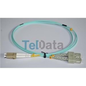 TELDATA TLD-SCLCOM31 SC-UPC-LC-UPC MM DX OM3 1 METRE FIBER OPTIK PATCHCORD