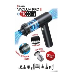 Enkado EKD-SP10 17000PA 2000ah Güçlü Vakum Ve Üflemeli Şarjlı Elektrikli Araç Süpürgesi 3ad Filtre