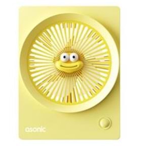 Asonic AFN23 Sarı 500mAh 3 Hız Kademeli Masaüstü Usb Fan