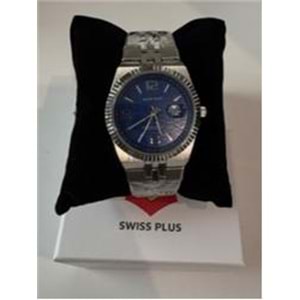 Swiss Plus Man Watch Premium Seri Model-1 ST3442AGS Blue-Silver