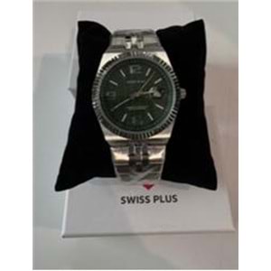 Swiss Plus Man Watch Premium Seri Model-2ST3442AGS Green-Silver