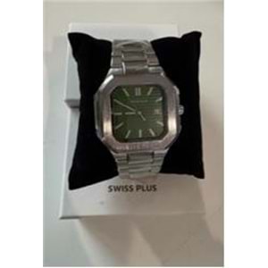 Swiss Plus Man Watch Premium Seri Model-7 RS23146 Green-Silver