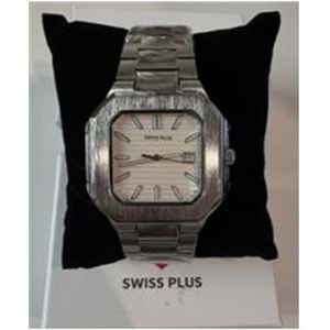 Swiss Plus Man Watch Premium Seri Model-8 RS23146 White-Silver