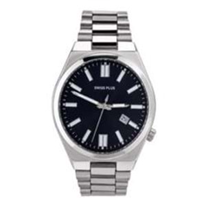Swiss Plus Man Watch Basic Seri Model-1 ST3533AGS Black-Silver