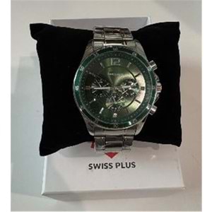 Swiss Plus Man Watch Basic Seri Model-2 ST3516AGS Green-Silver