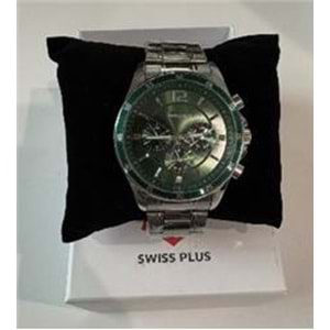 Swiss Plus Man Watch Basic Seri Model-2 ST3516AGS Green-Silver
