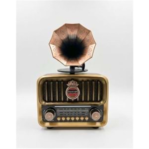 Everton RT-606 Gramofonlu, Şarjlı, Nostaljik Radyo( Bluetooth-USB-SD-FM)