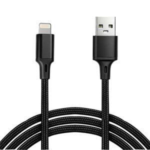 Vcom CU253 Lightning to USB 3m 10W (5V-2A) Örgülü Şarj Kablosu
