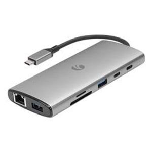 Vcom CUE68 Type-C To 2-HDMI(4K@60Hz)+G LAN+2-USB 3.0+2-Type-C(10Gb)+SD TF+PD3.0 100W Çoklayıcı