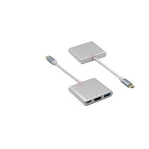 Frisby FA-7656TC Type-C - HDMI + USB 3.0 Adaptör + PD Şarj