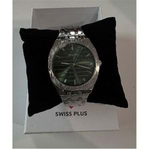 Swiss Plus Man Watch Basic Seri Model-5 ST2302AGP Green-Silver