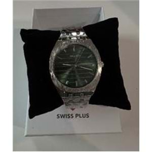 Swiss Plus Man Watch Basic Seri Model-5 ST2302AGP Green-Silver