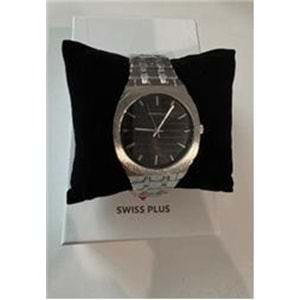 Swiss Plus Man Watch Basic Seri Model-6 ST2302AGP Black-Silver