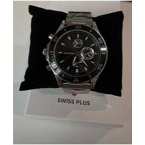 Swiss Plus Man Watch Basic Seri Model-7 ST3504AGS Lüx Black-Silver