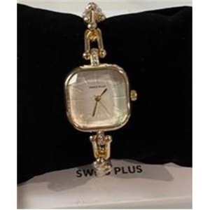 Swiss Plus Woman Watch Model-7 ST0227KBL Gold