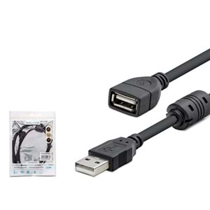 HADRON HDX7533 USB Uzatma Kablosu 1.5mt - Siyah