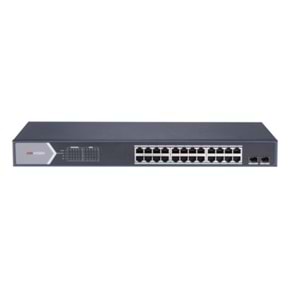 Hikvision DS-3E1526P-SI 26 Port Gbit 24 Port Poe 370W 1xGbit+1xSFP Uplink Yönetilebilir Switch 