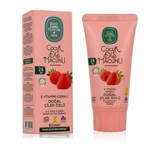Eyüp Sabri Tuncer Doğal Çilek Özlü 2-6 Yaş Çocuk Diş Macunu 60 ml