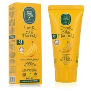 Eyüp Sabri Tuncer Doğal Muz Özlü 2-6 Yaş Çocuk Diş Macunu 60 ml
