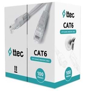 Ttec KBL-CAT6-23CCA-IN100G İç Mekan PVC Gri 100 metre Kablo 