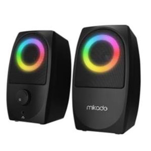 Mikado MD-90R 2.0 5W - 2 Siyah Bluetooth RGB 2.0 Gaming Speaker