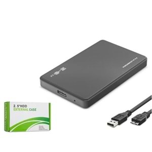 HADRON HDX1752S 2.5 İnç SATA HDD-SSD Harici Disk Kutusu USB 3.0 Micro-B - Siyah