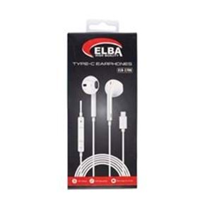 Elba Elb-2706 Beyaz Kulakiçi Type-c Mikrofonlu Kablolu Kulaklık (Ses Kontrol)