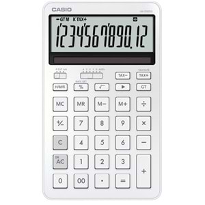 Casio JW-200DQ-WE 12 Hane İpeksi Beyaz Masa Üstü Hesap Makinesi