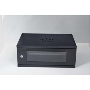 Racksan SE-6407S 7U Duvar Tipi Kabinet (350-530-400) Raf+Fan+Priz