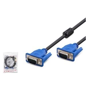 HADRON HDX7848 VGA Kablo OD 6.0 mm 3+4 10 m - Siyah Mavi