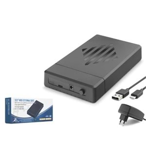 HADRON HDX1795 3.5 İnç SATA HDD Harici Disk Kutusu USB 3.0 Type-C - Siyah