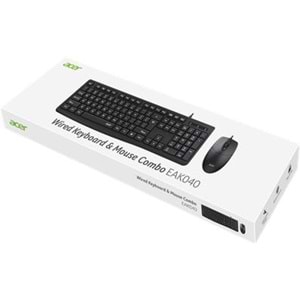 ACER EAK040 BKL Kablolu Klavye+ Mouse set