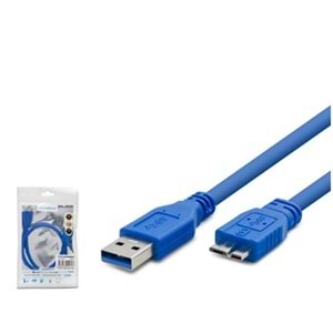 HADRON HDX7503 USB 3.0 Harddisk Kablosu 50 cm Mavi