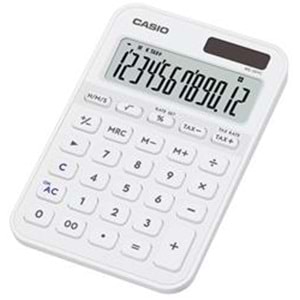 Casio MS-20YC-WE 12 Hane Beyaz Masa Üstü Hesap Makinesi