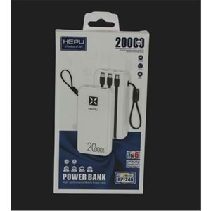 Hepu HP-246 20.000mAh Type-C,Lightining,Usb Powerbank led Gösterge