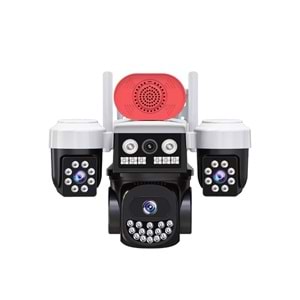 Joysee W3 9Mp 3.6mm 2x2.8mm Üç Kamera 19IR+18Led Wifi PTZ Kamera