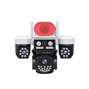Joysee W3 9Mp 3.6mm 2x2.8mm Üç Kamera 19IR+18Led Wifi PTZ Kamera