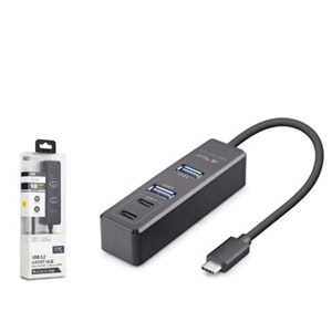 iETOP TU1009 Type-C 3.2 Gen2 Hub 4 Port 10 Gbps Siyah