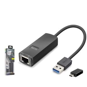 iETOP LAN03 USB 3.1 Type-C Gen1 Ethernet Adaptör Gigabit Siyah
